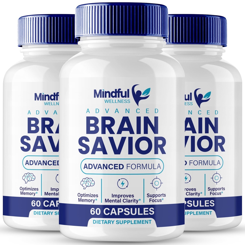 Brain Savior Brain Integratori per Memoria e Focus Capsule, BrainSavior Advanced Formula Brain Health Support - Massima resistenza Nootropics Brain-Savior Tutte le recensioni di Supporto Naturale (3 Pack)