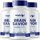 Brain Savior Brain Integratori per Memoria e Focus Capsule, BrainSavior Advanced Formula Brain Health Support - Massima resistenza Nootropics Brain-Savior Tutte le recensioni di Supporto Naturale (3 Pack)