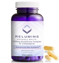 Integratore Glutathione Relumins - 1650mg Complesso Glutathione Ridotto con Acido Alfa Lipoico, HIPS Rosa, Riboflavin, & Vitamina E, Made in USA - 90 Capsule Veggie x 1 Bottiglia - Miscela Proprietaria