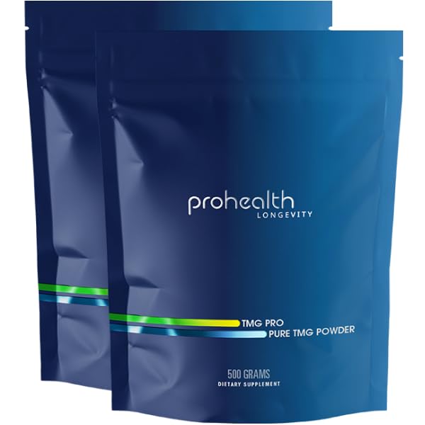 ProHealth Longevity TMG Pro 1 Kilo en poudre pour vrac (Triméthylglycine - Betaïne Anhydre) - Soutien à la méthylation