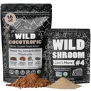 Cocotropic Organic Mushroom Cacao Mix (16oz) & Lion’s Mane Powder (4oz) Bundle per la salute del fuoco e del cervello