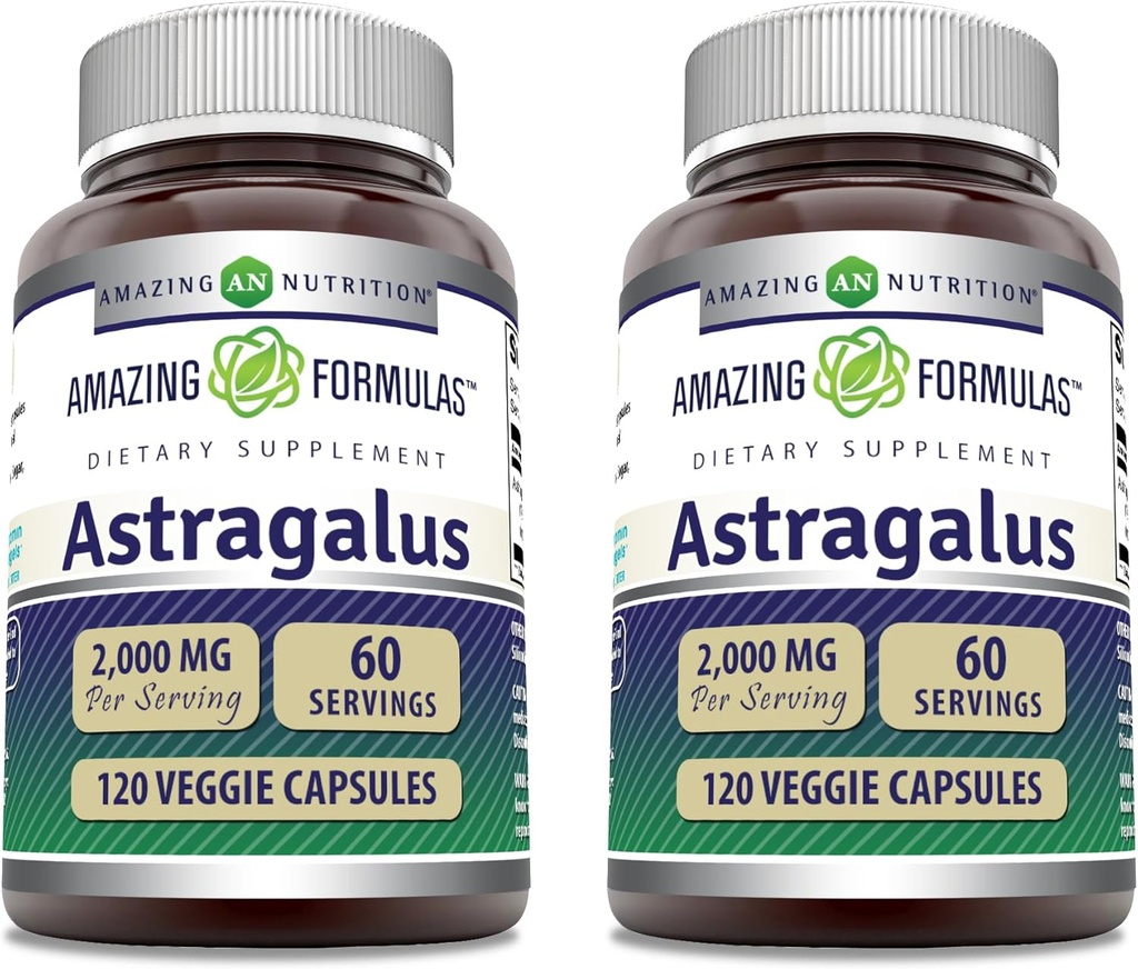 Formules étonnantes Astragalus 2000 mg par supplément de capsules de service.
