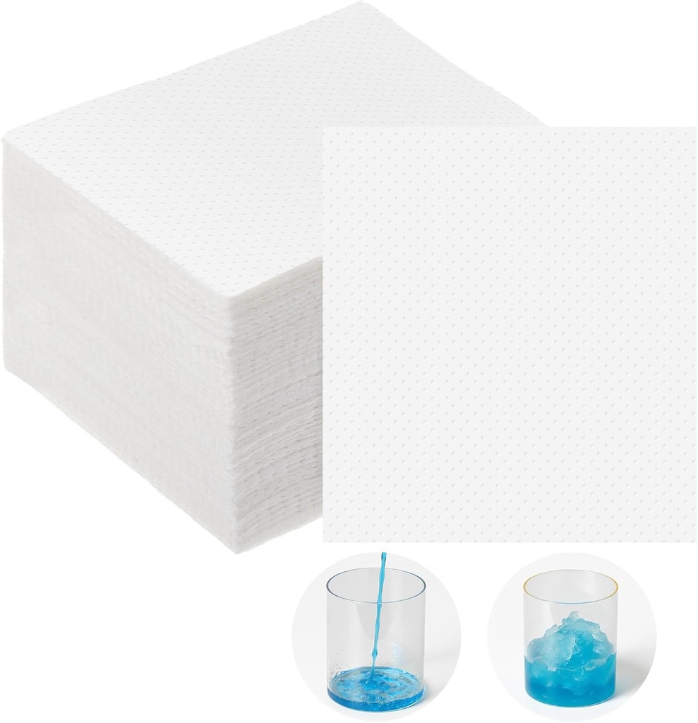 100 Pcs Vomit Absorbent Pad Monouso Barf Paper Bulk per Emesis Bags trasforma Vomit in Gel Gravidanza Nausea Mattina Sickness Motion Car Taxi Airplane Travel, Can Hold 18.6 Oz / 550 ml