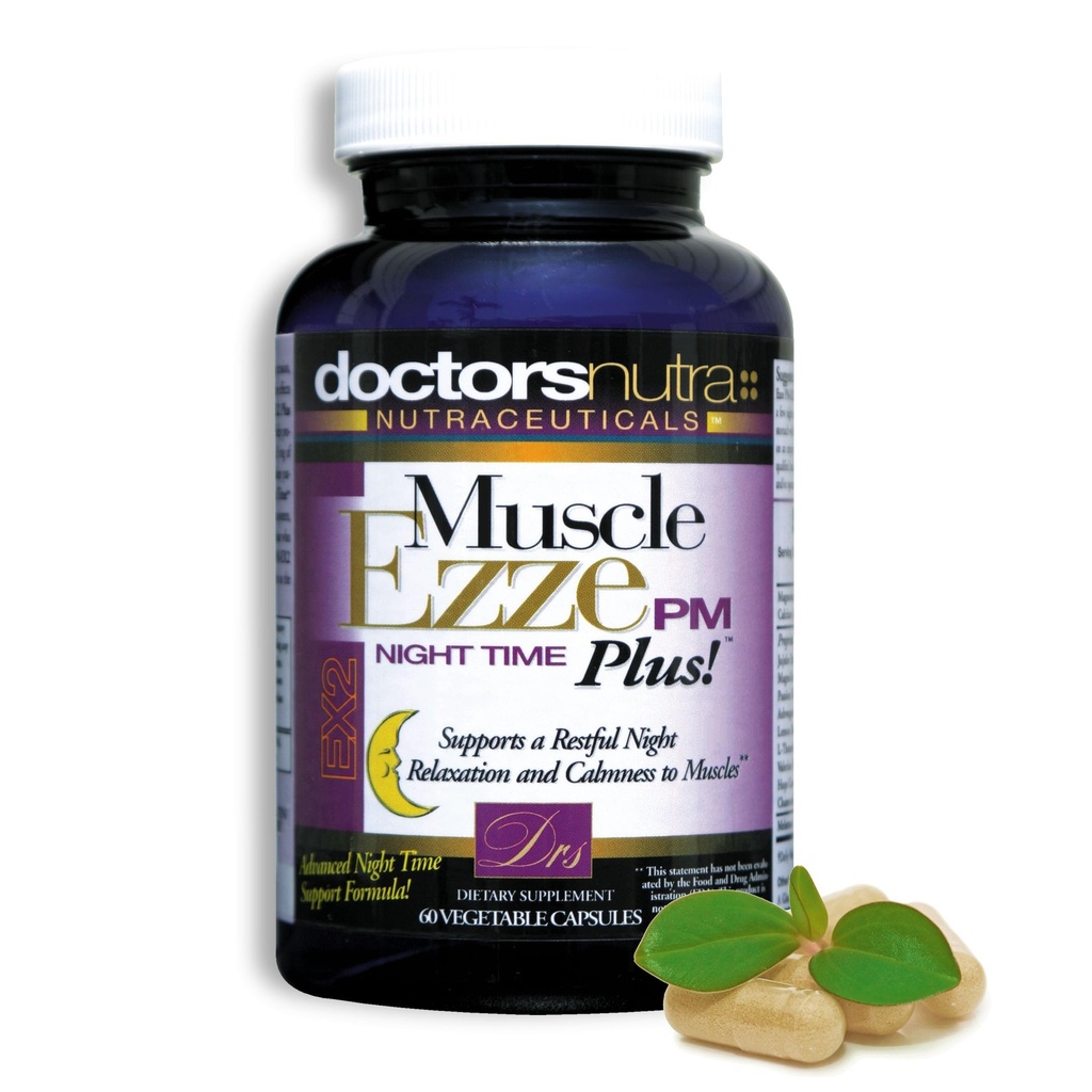 Muscle Ezze PM Plus Capsules de nuit par Doctors Nutra - Utilisation nocturne - Sans gluten - 60 Capsules