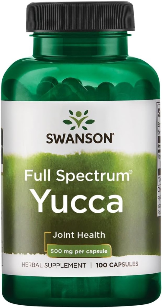 Swanson Premium marque Specturm complet Yucca 500 Milligrammes 100 Capsules