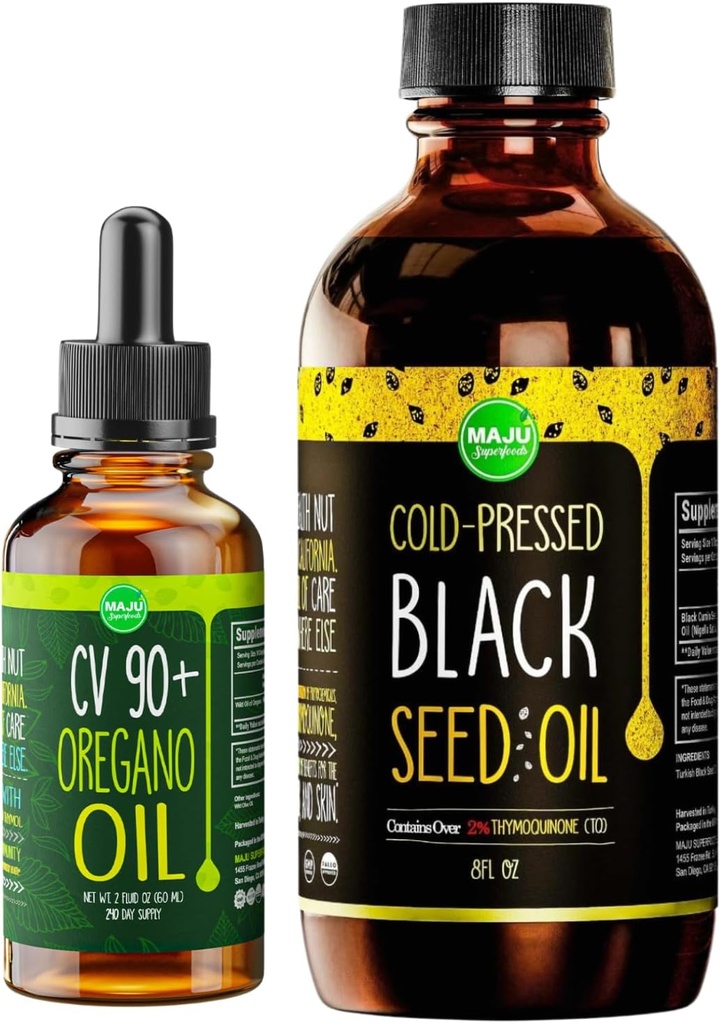 Maju Superfoods Origan et Black Seed Oil Bundle