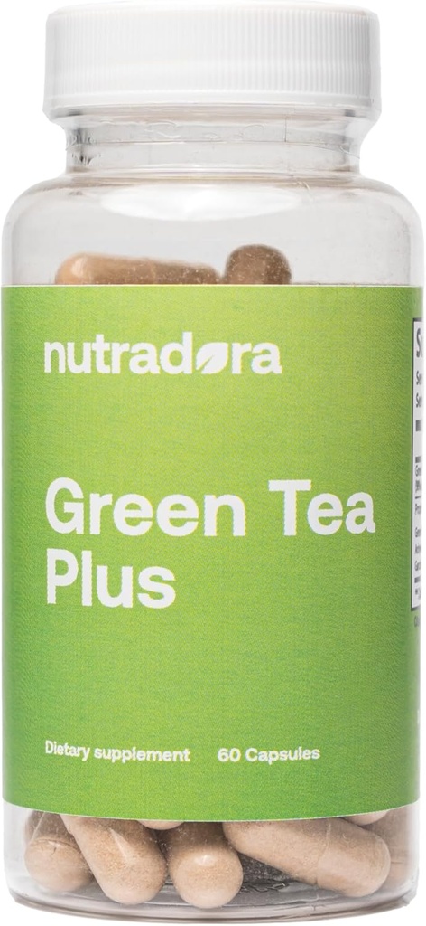 Capsules d'extrait de thé vert avec EGCG et extrait de fève de café vert - Supplément à base de plantes biologiques avec support de digestion pour les femmes et les hommes, végétalien, 60 pilules