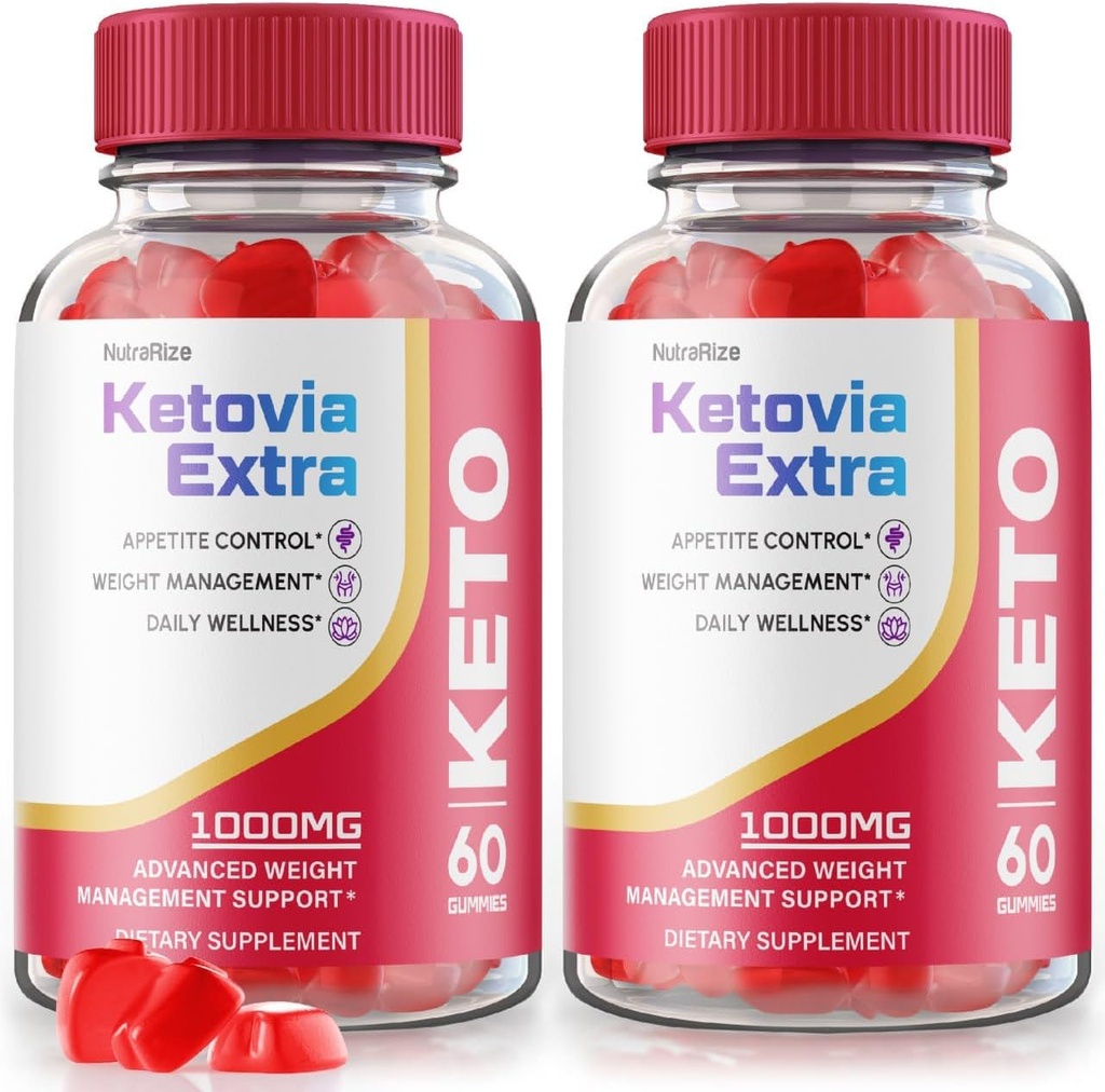 (2 Pack) Ketovia Extra Gummies - Ketovia Extra ACV Gummies, Ketovia ACV Gummies Advanced Weight Loss, Maximum Strength Supplement, Ketovia Keto + ACV Gummy, Keto Via Extra Recensioni (120 Gummies)