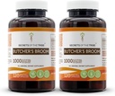 Secrets of the Tribe Butcher's Broom 120 Capsules(2 pz.), 1000 mg, Broom del macellaio (Ruscus aculeatus) Radice secca (2x120 capsule)