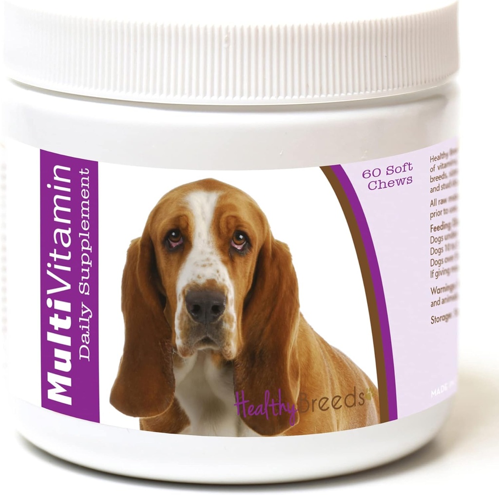 Allevamenti sani Basset Hound Multi-Vitamin Soft Chews 60 Conte
