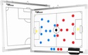 Soccer Innovations Double Sided Aluminium Magnetic Coaches Tactic Board mit Wand hängenden Clips | Player Magnete & Pen Included | Dry Erase Board | Full Field & Half Field