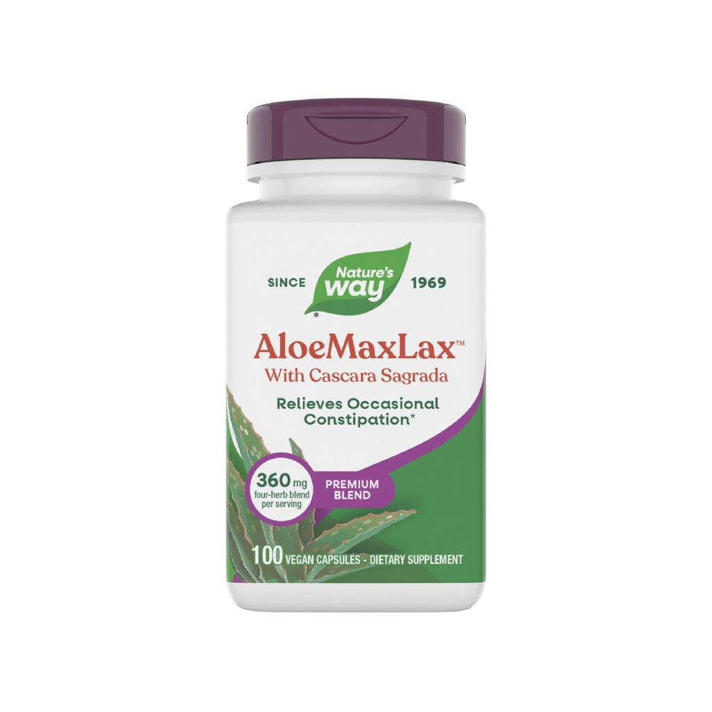 Nature's Way AloeMaxLax mit Cascara Sagrada, Belegungshilfe*, 100 Vegan Kapseln