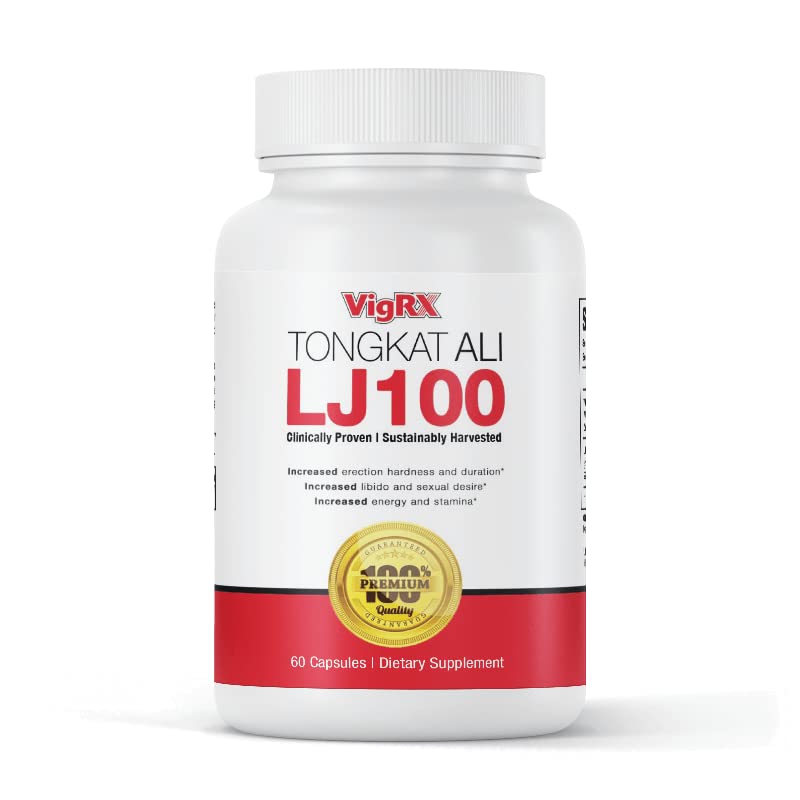 VigRX Tongkat Ali LJ100 for Men - Patented Eurycoma Longifolia with Zinc & B Vitamins - Supports Male Vitality, Energy & Performance - 60 Capsules