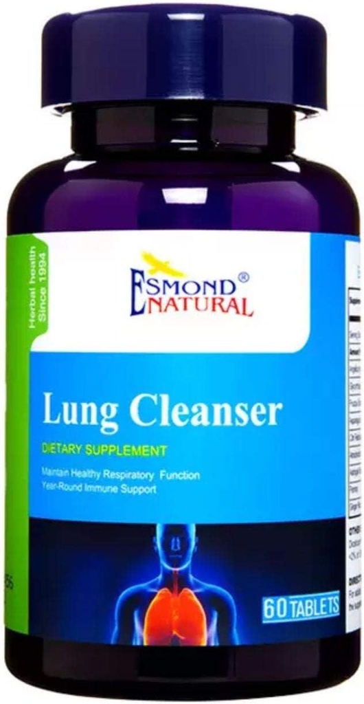 (3 Pack) Esmond Naturale: Pulitore polmonare (Maintain Healthy Respiratory Function), GMP, Prodotto Naturale Assn Certificato, Made in USA - 180 compresse