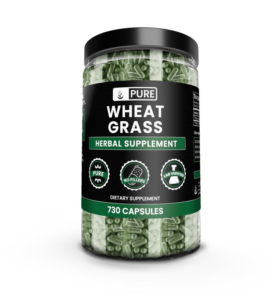 Ingrédients originaux purs Blé Herbe (730 Capsules) Pas de Magnésium ou de Rice Filters, Toujours Pure, Verified Lab