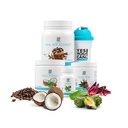 Detox Plus Kit - Daily Cleanse Pure Fiber Meal Sostituzione Drink Mix, Shake Booster & Supplement, Body Cleanse Kit per Uomo e Donne, Daily System Cleanse - Caffè, Hibiscus