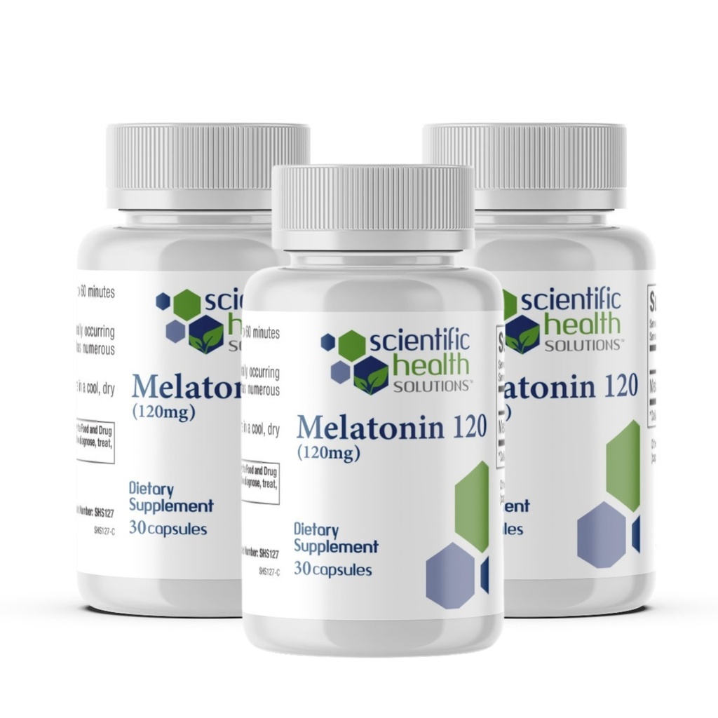 Melatonine 120mg (en monodose) Melatonine dans des capsules faciles à avaler (en anglais seulement)