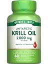 Nature's Truth Antarctic Krill Oil 2000mg Softgels | 60 Count | Omega-3 mit EPA & DHA | Non-GMO & Gluten Free Supplement