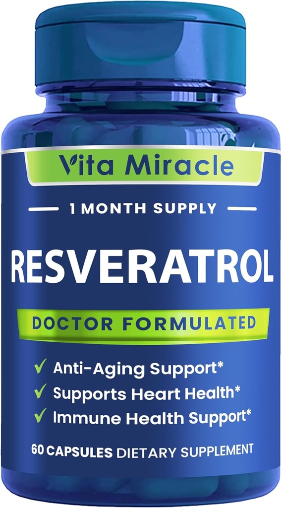 Resveratrol Supplement 1200mg Hohe Potenz - Organische Trans Resveratrol mit verbesserter Absorption für zelluläre und kognitive Gesundheitsergänzungen - Non GMO Vergleichen Diese 1200 mg zu anderen 500mg oder 1000mg