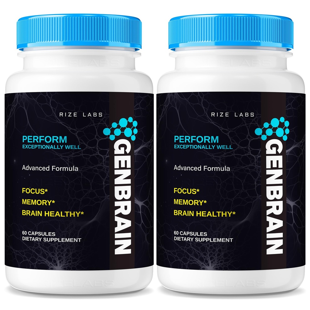 (2 Pack) GenBrain Memory Supplement, GenBrain Extra Strength Cerveau Support Capsules, GenBrain Advanced Memory Complex, GenBrain Pure All-Natural Pills, Gen Cerveau Reviews (120 Capsules)