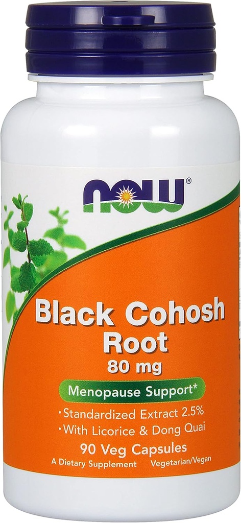 NOW Black Cohosh 80 mg, 90 Count (Pack von 2)