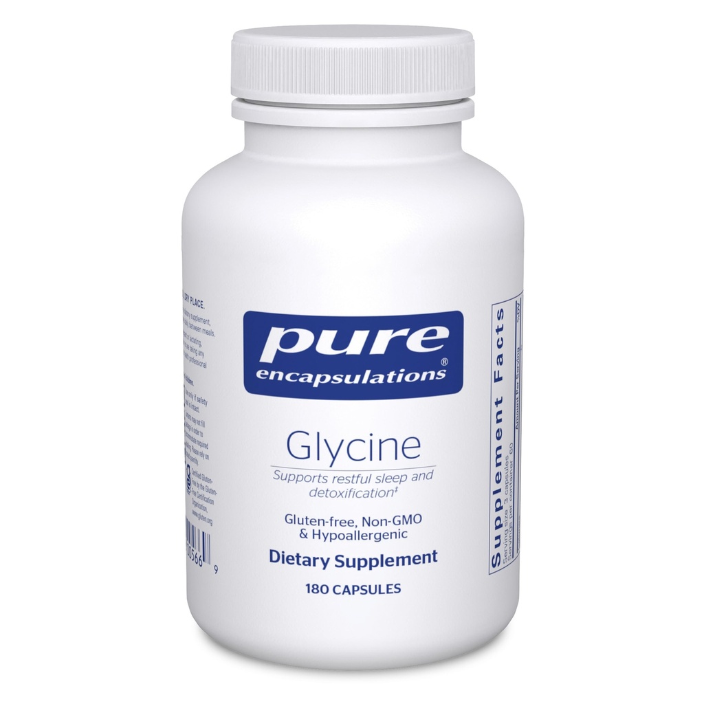 Pure Encapsulations Glycine - unterstützt Restful Sleep & Liver Detox* - Liver Supplement - Vegan & Glutenfrei - 180 Kapseln