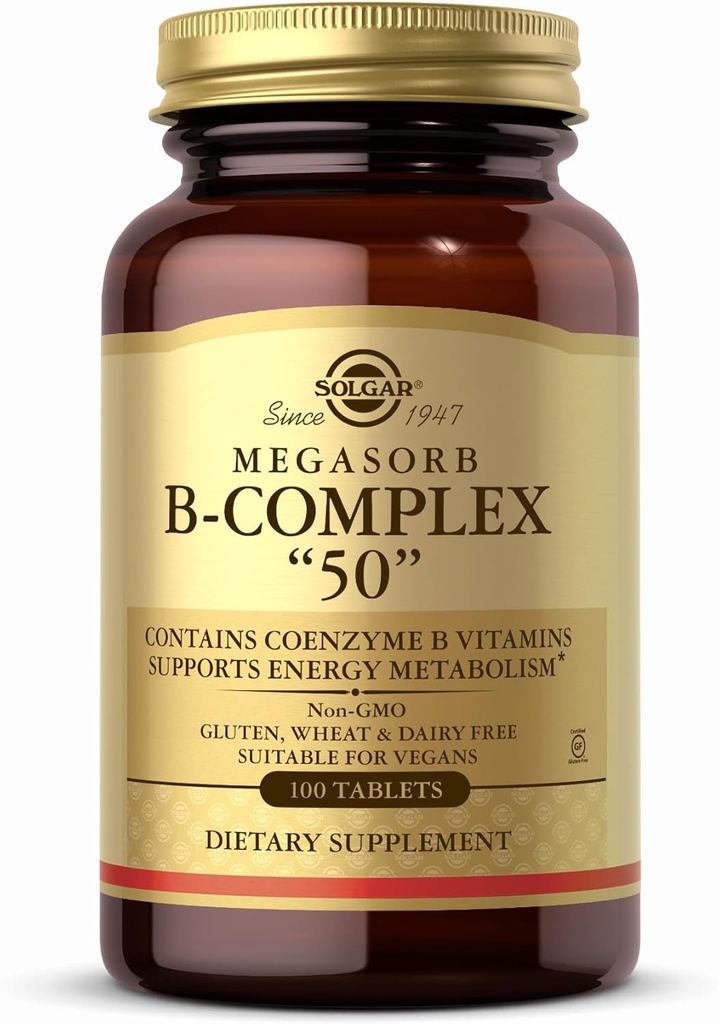 Solgar - Megasorb B-Komplex "50", 100 Tabletten