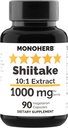 MONOHERB Shiitake Estratto di funghi 1000 mg - 90 capsule vegetariane