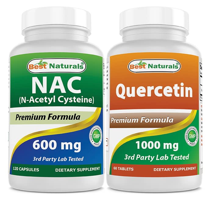 Meilleurs naturels NAC 600 mg et Quercetin 1000 mg