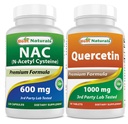 Meilleurs naturels NAC 600 mg et Quercetin 1000 mg