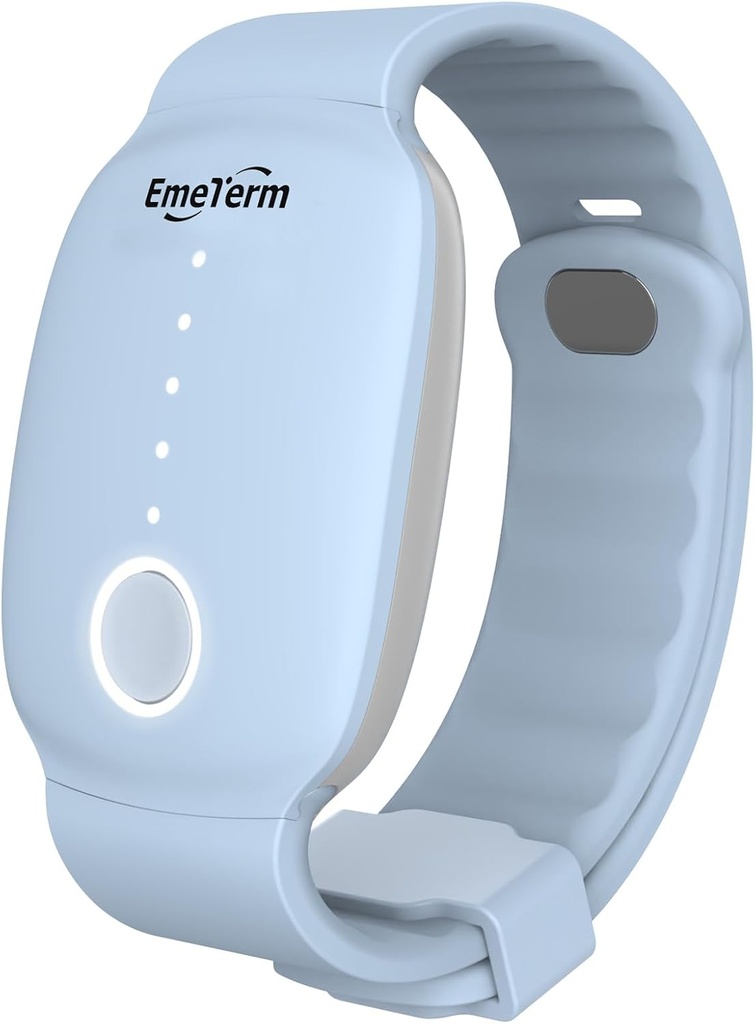 EmeTerm Fashion FDA-Cleared Relieve Nausea Electrode Stimulator Morning Sickness Motion Travel Sickness Vomit Relief wiederaufladbar Kein Gel Drug Free Wrist Bands Ohne Nebenwirkungen