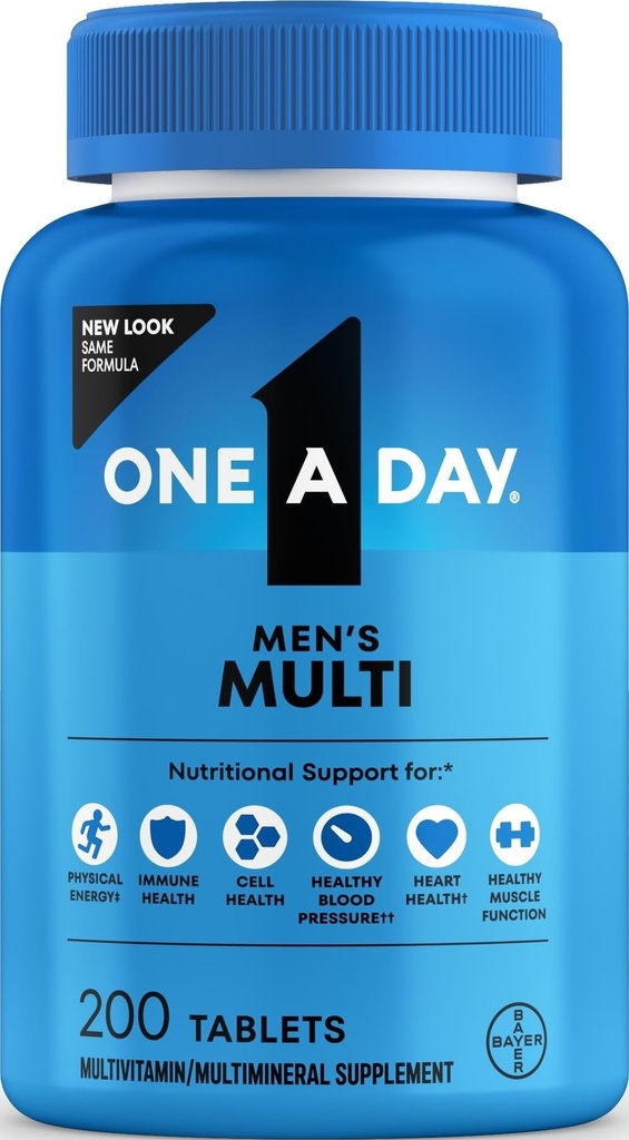 One-A-Day Multivitamin, Men's Health Formula Tablets, 200 Conte