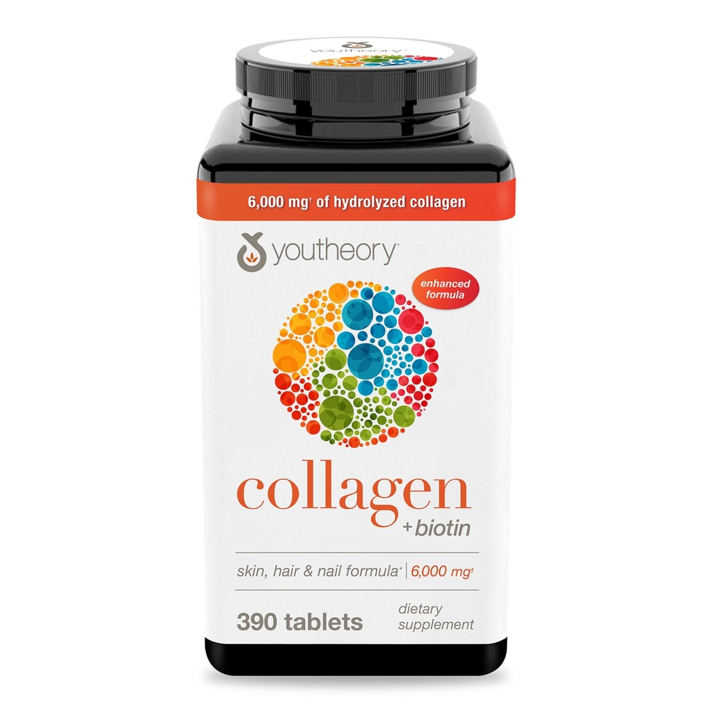 Youtheory Collagen Formula avanzata con Biotin, 390 Conte (Pack of 1)