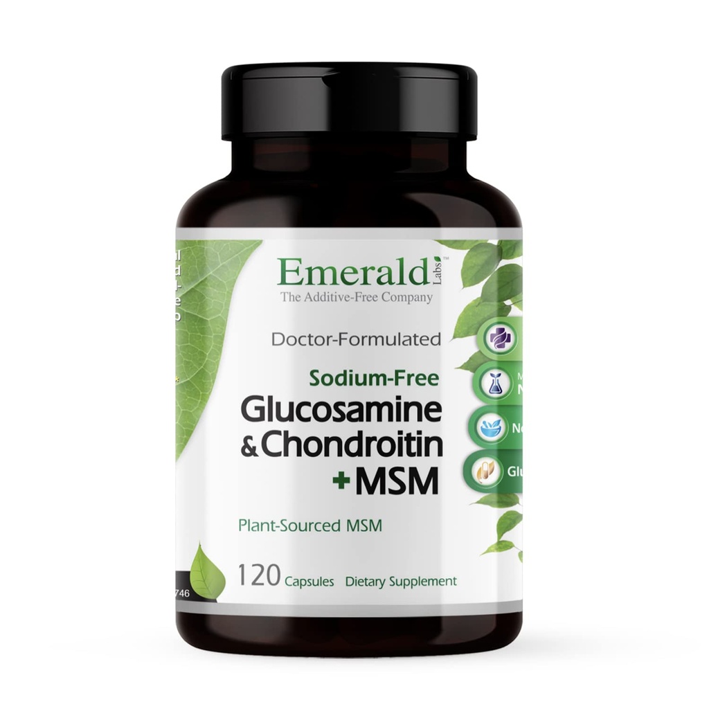 Emerald Labs Glucosamin & Chondroitin mit MSM - Knochengesundheit & Joint Health Supplement - Glutenfrei - 120 Kapseln (30-Day Supply)