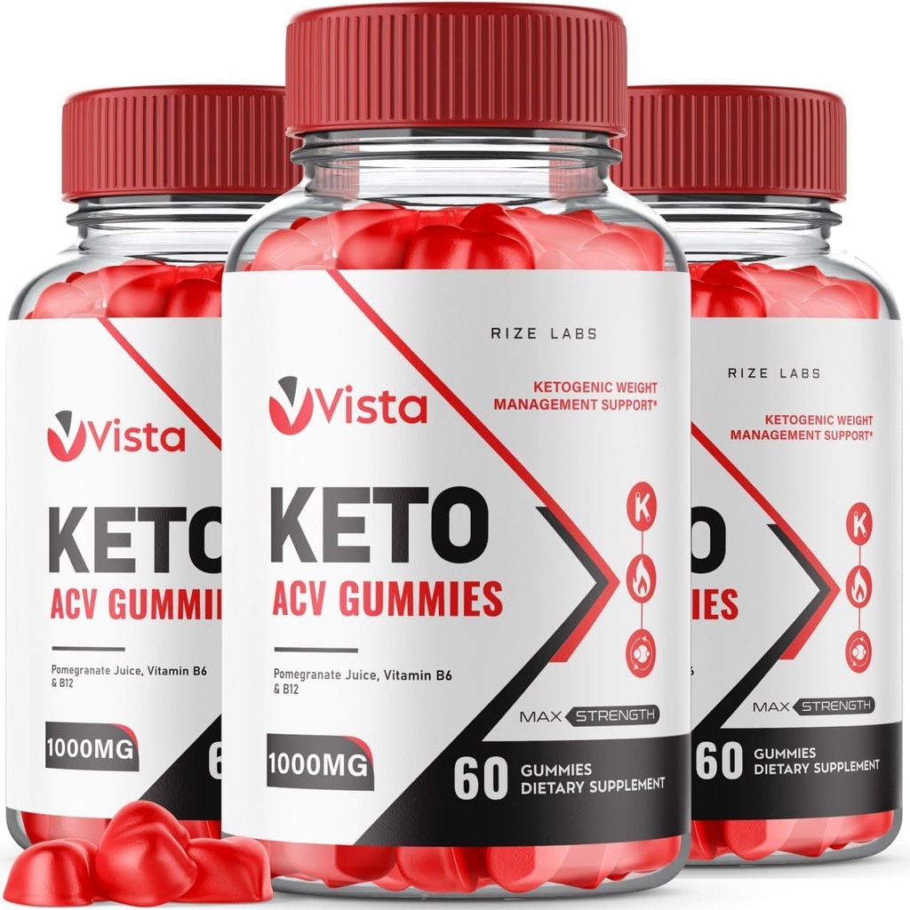 rize labs (Pack of 3 Vista Keto ACV Gummies for Advanced Weight Loss, VistaKeto Supplement, Vista Maximum Strength Gomitas, Advanced Formula Recensioni (180 Gummies)