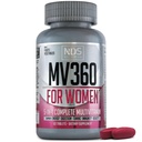 NDS Nutrizione MV360 Per le donne, 5-in-1 Multivitamina completa per le donne con vitamine essenziali per l'energia, la digestione, il tonificante, il supporto immunitario, & Salute e bellezza delle donne, 60 compresse, 30 Serve