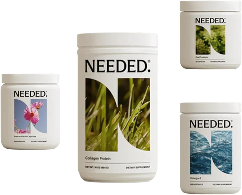 Ne ho bisogno. Benessere completo Prenatale – Multivitamina, Omega-3, Collagen & Prebiotic-Probiotico per la gravidanza, l'allattamento al seno, Postpartum – fornitura di 30 giorni