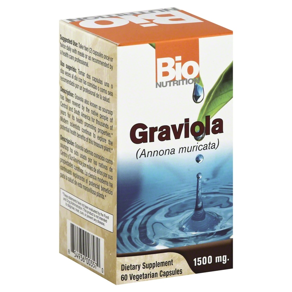 Nutrizione biologica, Graviola, 60 capsule Confezione da 1