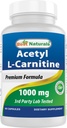 Meilleur naturel Acétyl L-Carnitine 1000mg Capsule, 60 Compte