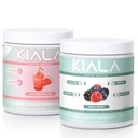 Kiala Nutrition Super Greens, Bio Greens Powder, Spirulina & Chlorella Superfood Powder, Sugar & Gluten Free Vegan, Spectra Blend, Watermelon & Mixed Berry 2 Pack