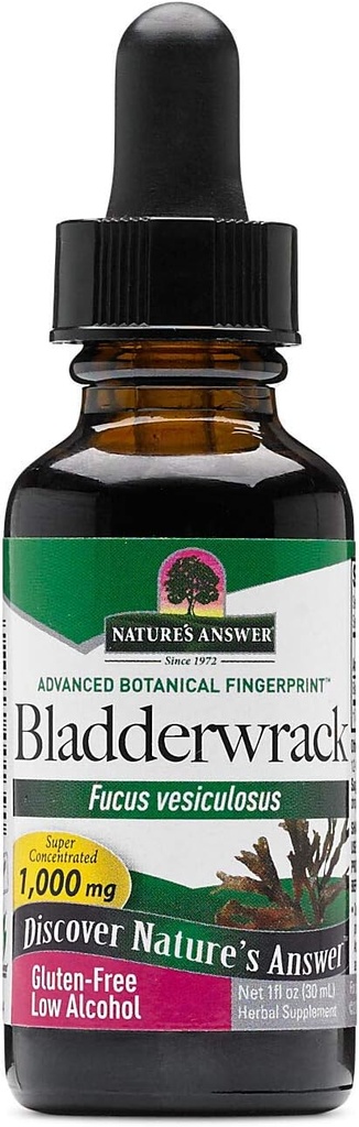 Risponde alla natura Bladderwrack Thallus con Organic Low Alcohol 1 Fluid Ounce | Natural Immune Booster | Supports Digestion | Promuove una tiroide sana