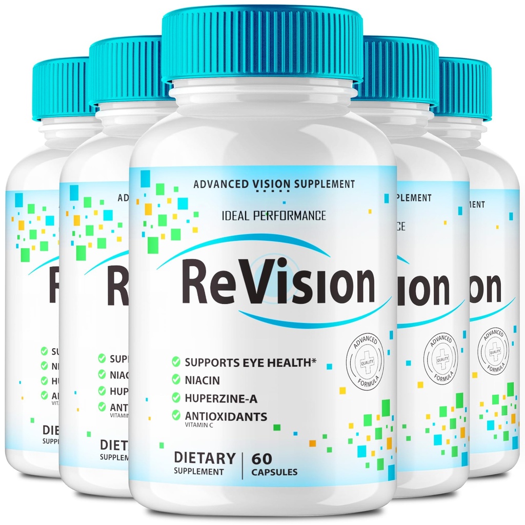 IDEAL PERFORMANCE (5 Pack) Revisione Eye Supplement Pills Advanced Vision 2.0 Eye Care Complex Vitamin Capsules Pro (300 Capsule)