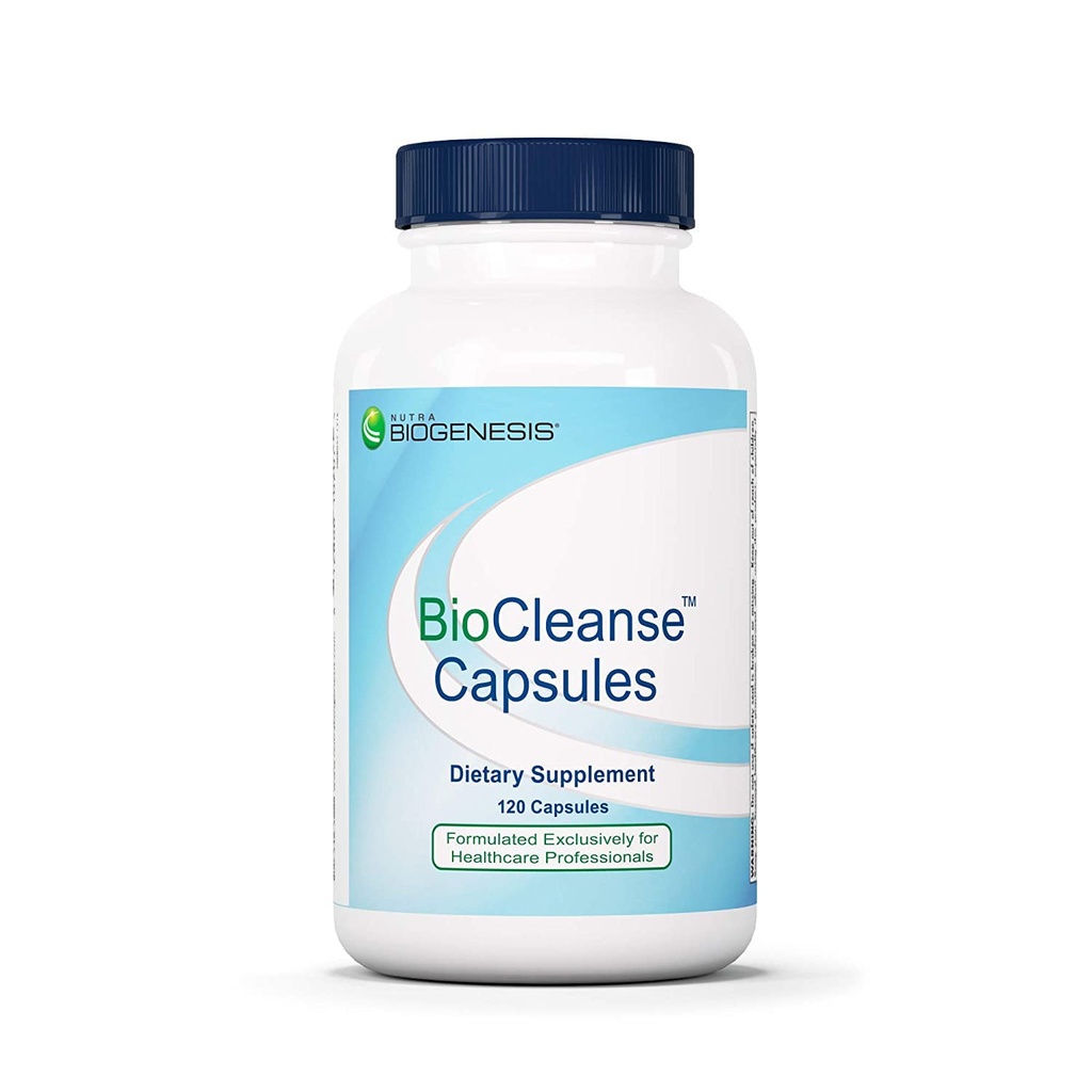Nutra BioGenesis BioCleanse Capsules - Milk Thistle, N-Acetyl-L-Cystein & MSM für Liver Support - 120 Kapseln