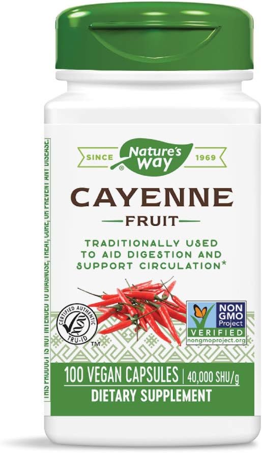 Nature's Way Cayenne Fruit, 100 capsule vegetariane