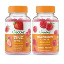 Zinc Lifeable 50mg + Magnésium, Gommies Bundle - Grande dégustation, supplément de vitamine, sans gluten, sans OGM, gommy à croquer