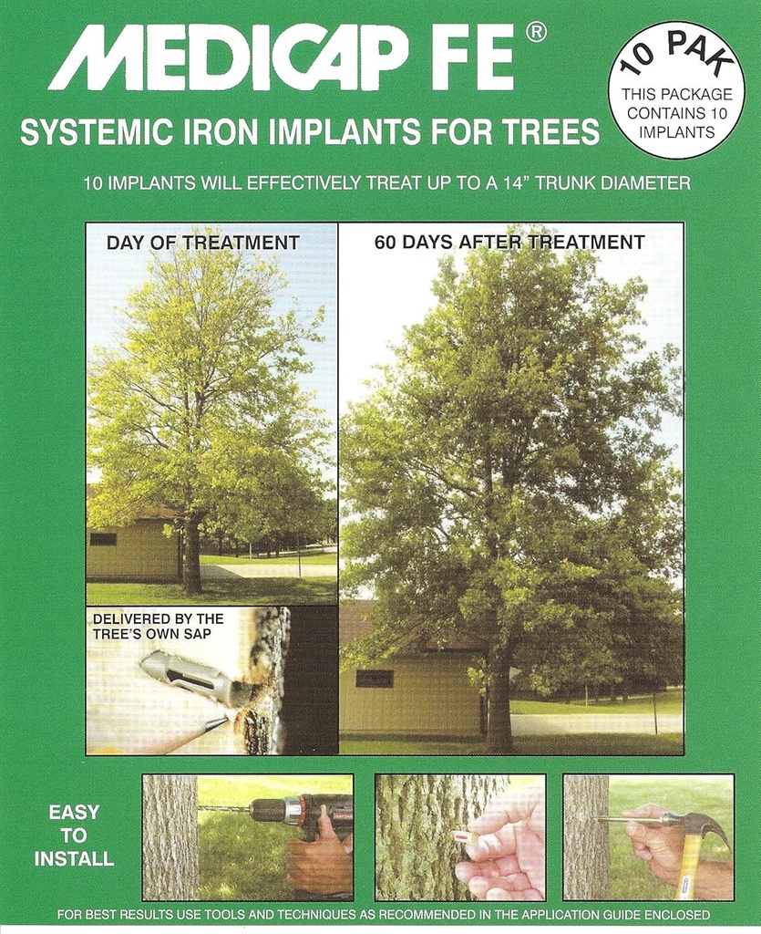 FE FE1210 Systemic Iron Tree Implant, Packung von 10