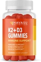 NUTRITION HAVASU Vitamine D3 K2 Gommies, framboise, 60ct