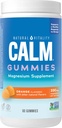 Natural Vitality CALM, Magnesium Supplement, Stress Relief Gummies, Supporta una risposta sana a stress, Gluten Free, Vegan, Orange Flavored, 60 Gummies