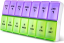 DANYING Extra Large Pill Organizer 2 volte al giorno, XL Weekly Pill Box, AM PM Pill Case, Pill Container 7 giorni, Vitamin Case Twice al giorno