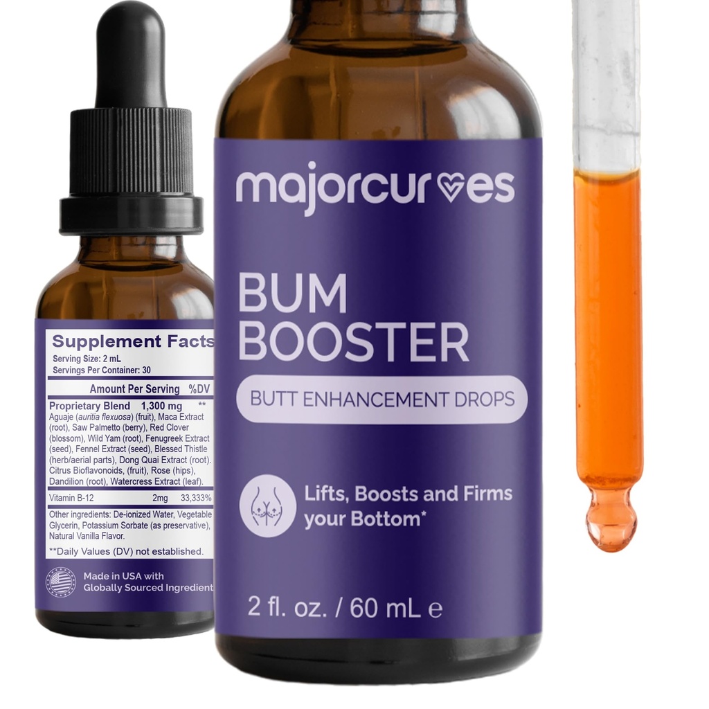 Butt Enhancement Drops - Premium-Boot-Gebäude-Ergänzungen, Größere Butt Pillen für Frauen, mit Aguaje und Maca Extract - Fast-Acting-Flüssigkeit für Fuller, Aufgehoben, Toned-Auftritt